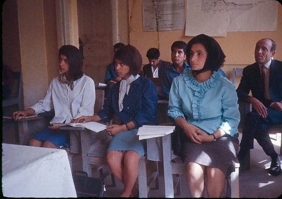 Entrenamiento de profesores en Kabul a finales de la década de los años 60