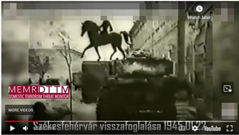 A person riding a horse on a tankDescription automatically generated